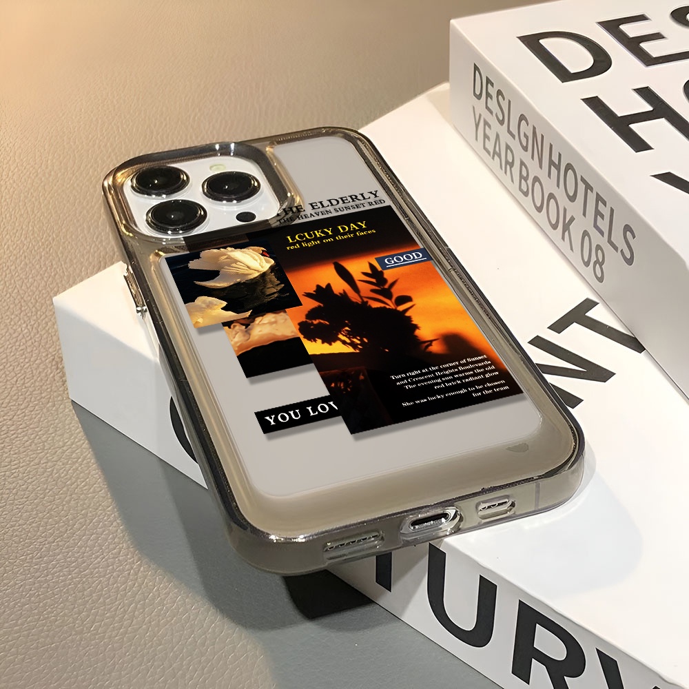 Ốp Điện Thoại Trong Suốt Hình Phong Cảnh Không Gian Cho iphone 14 pro max 11 13 12 7 8 Plus X XR XSMax