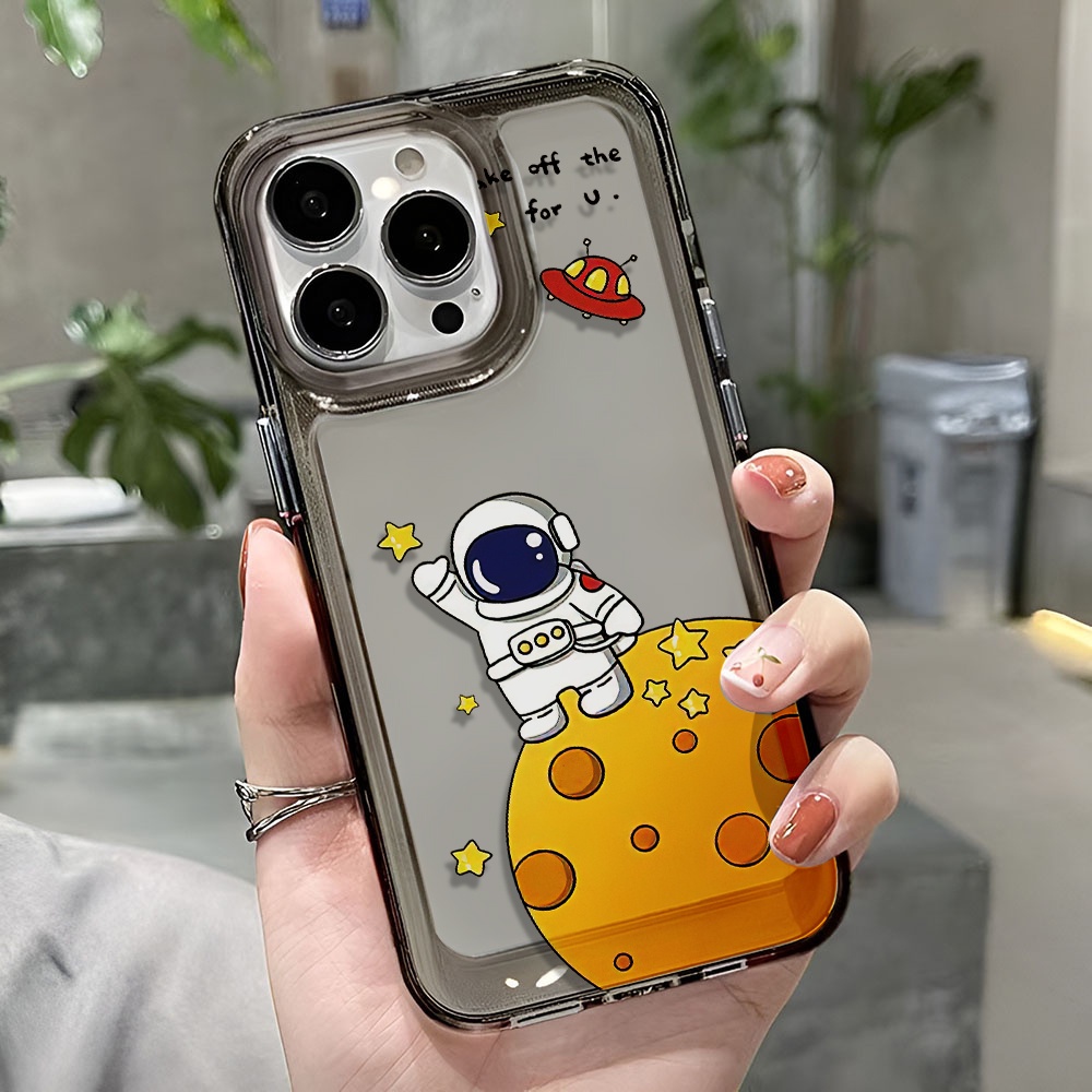 Ốp Điện Thoại Trong Suốt Hình Phi Hành Gia Hoạt Hình Cho iphone 14 pro max 11 13 12 7 8 Plus X XR XSMax