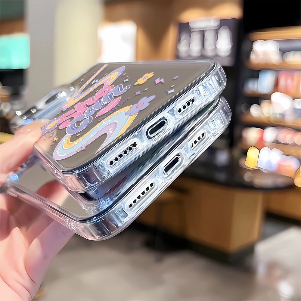 Ốp Điện Thoại Mặt Gương Viền Kim Loại Cho iphone 14 pro max 11 12 13 8 7 Plus X XR XSMax