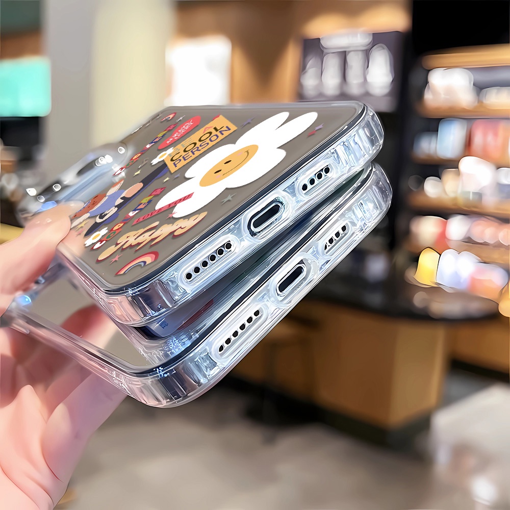 Ốp Điện Thoại Tráng Gương Họa Tiết Hoa Hướng Dương Cho iphone 14 pro max 11 12 13 8 7 Plus X XR XSMax