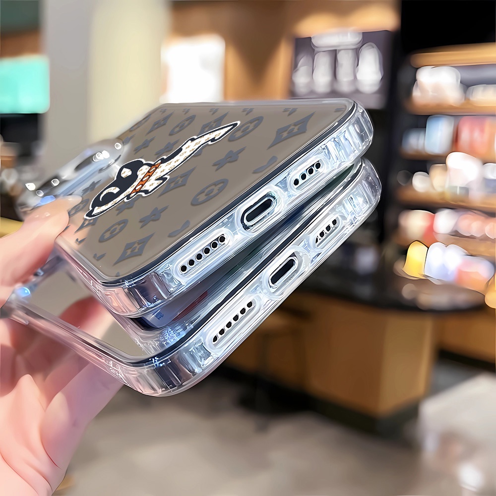 Ốp Điện Thoại Tpu In Hình Chó Hoạt Hình Mặt Gương Cho iphone 14 pro max 11 12 13 8 7 Plus X XR XSMax