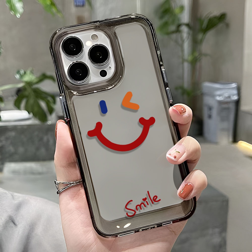 Ốp Điện Thoại Trong Suốt In Hình Mặt Cười Cho iphone 14 pro max 11 13 12 7 8 Plus X XR XSMax