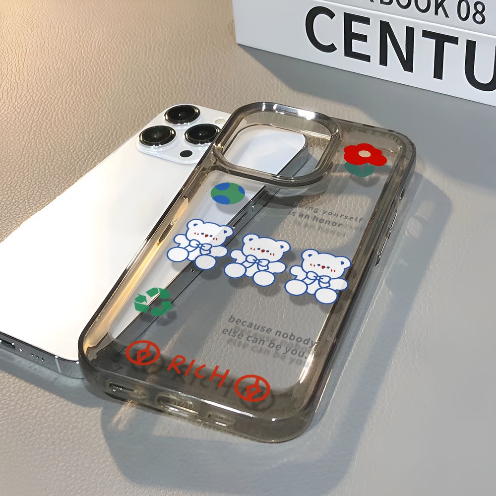 Ốp Điện Thoại Trong Suốt In Hình Gấu Hoạt Hình Cho iphone 14 pro max 11 13 12 7 8 Plus X XR XSMax