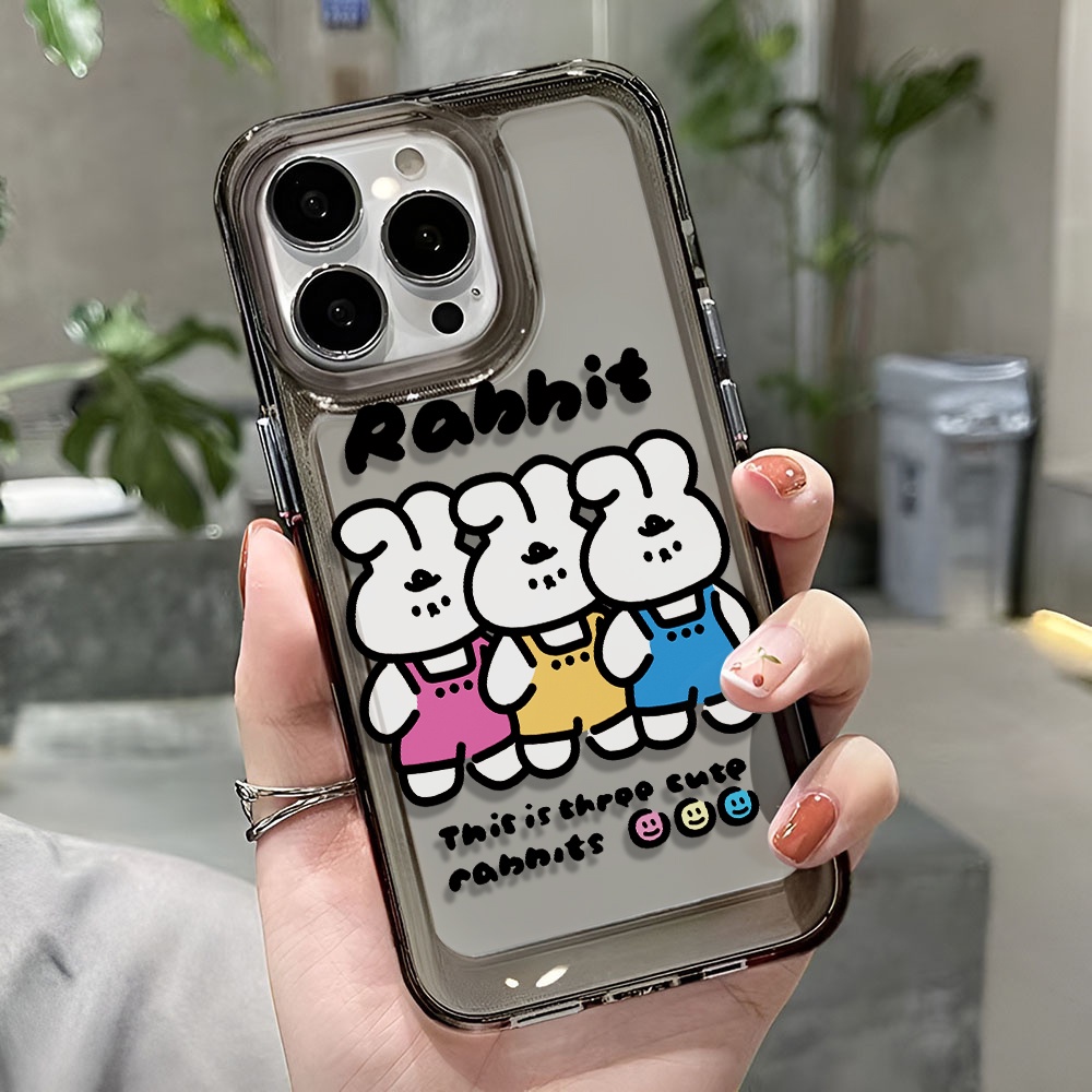 Ốp Điện Thoại Trong Suốt In Hình Thỏ Hoạt Hình Cho iphone 14 pro max 11 13 12 7 8 Plus X XR XSMax
