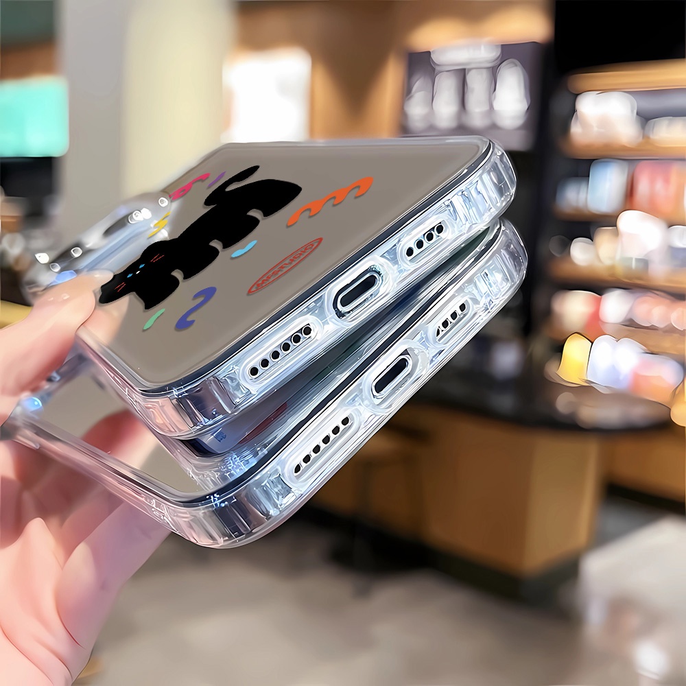 Ốp Điện Thoại Họa Tiết Mèo Đen Cho iphone 14 pro max 11 12 13 8 7 Plus X XR XSMax