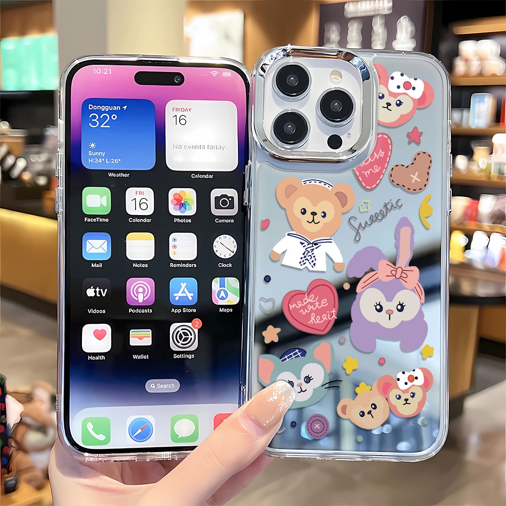 Ốp Điện Thoại Họa Tiết Gấu duffy Cho iphone 14 pro max 11 12 13 8 7 Plus X XR XSMax