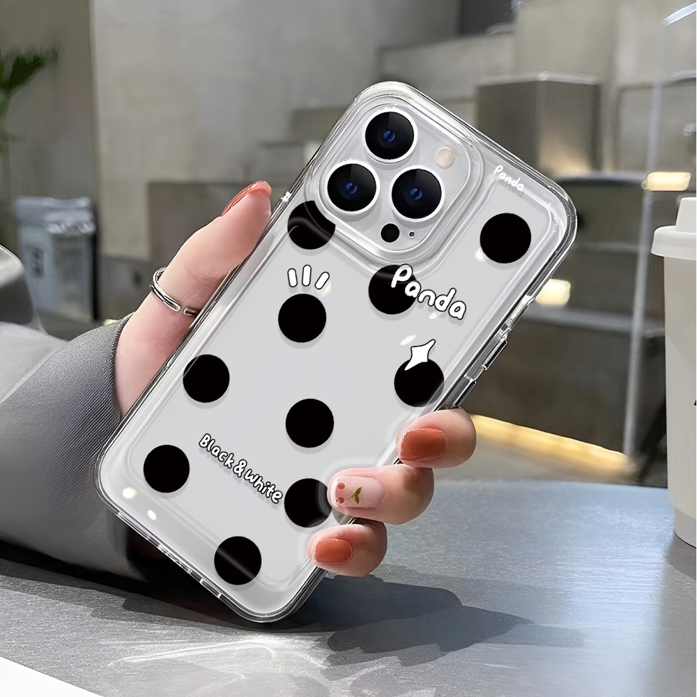 Ốp Điện Thoại Trong Suốt Họa Tiết Chấm Tròn Cho iphone 14 pro max 11 13 12 7 8 Plus X XR XSMax
