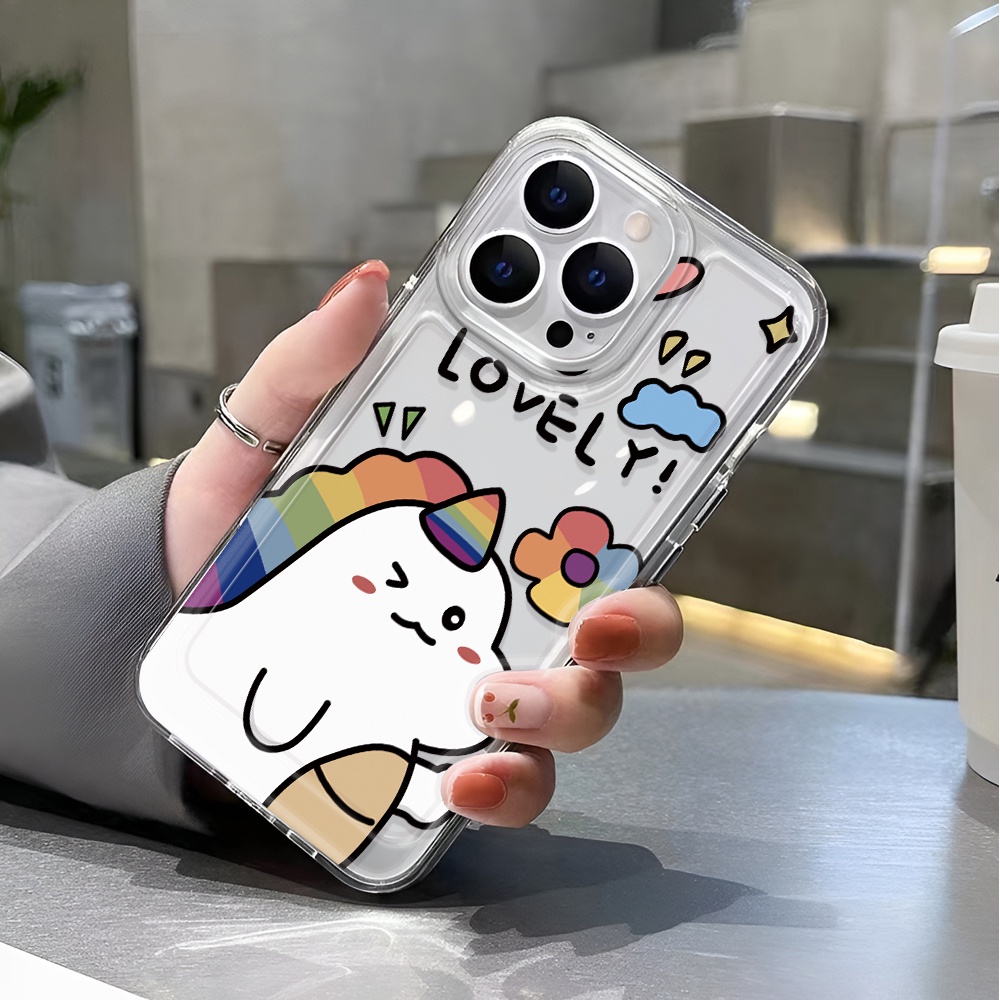 Ốp Điện Thoại Trong Suốt In Hình Kỳ Lân Cho iphone 14 pro max 11 13 12 7 8 Plus X XR XSMax