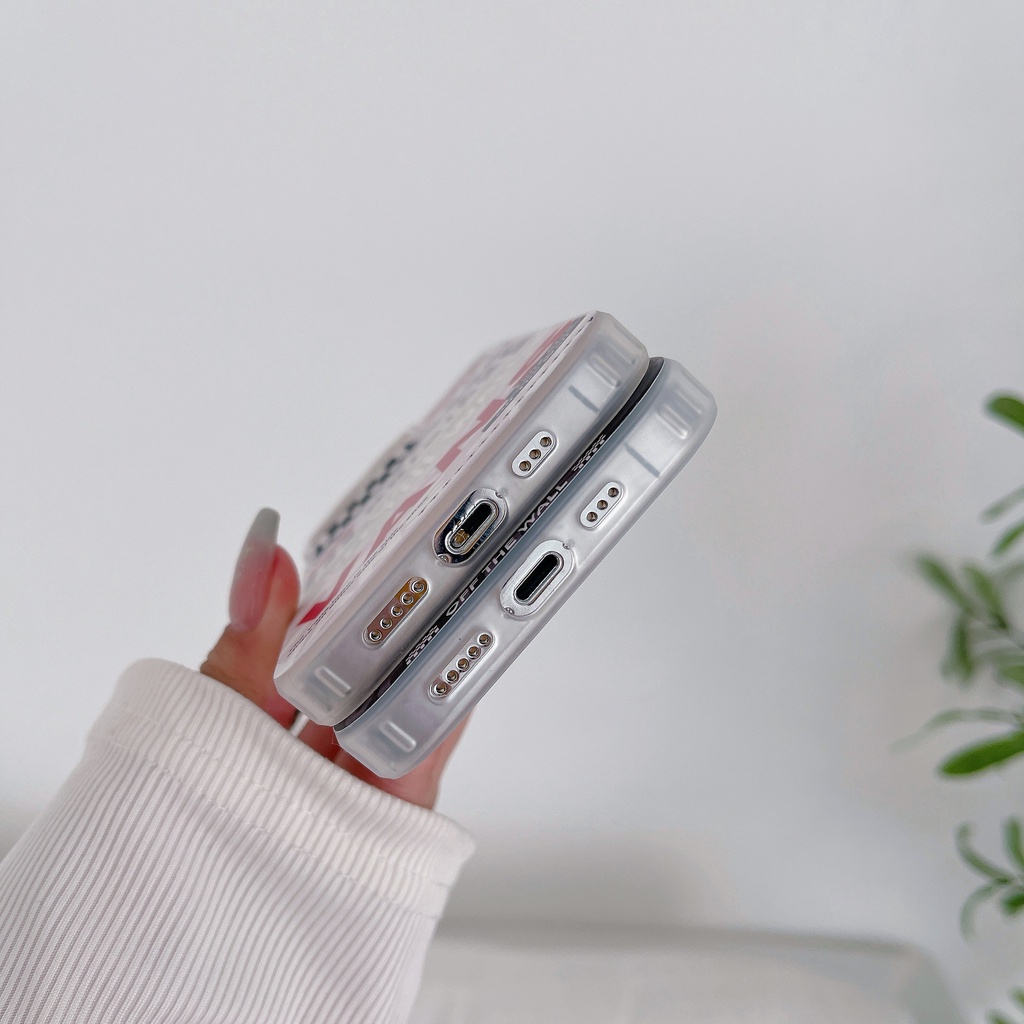 Ốp Điện Thoại IMD Họa Tiết Kẻ Sọc In Chữ Thời Trang Cho IPhone 14promax 14pro 14 13promax 12