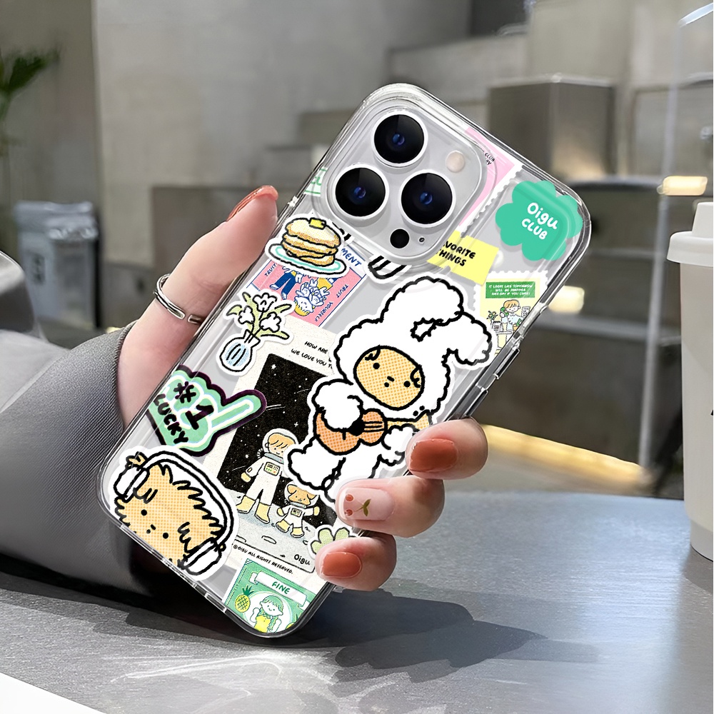 Ốp Điện Thoại Trong Suốt Chống Sốc In Hình Thỏ Hoạt Hình Cho iphone 14 pro max 11 13 12 7 8 Plus X XR XSMax