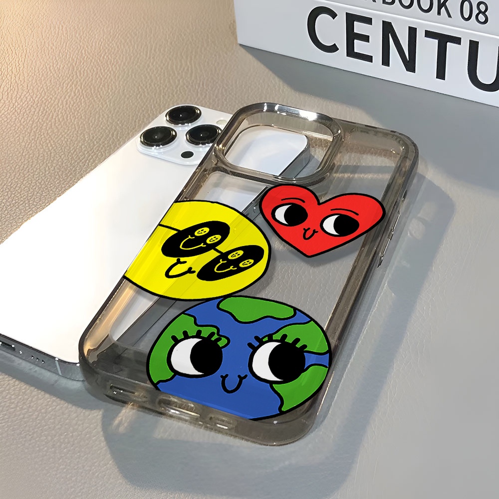 Ốp Điện Thoại Trong Suốt In Hình Mặt Cười Chống Sốc Cho iphone 14 pro max 11 13 12 7 8 Plus X XR XSMax