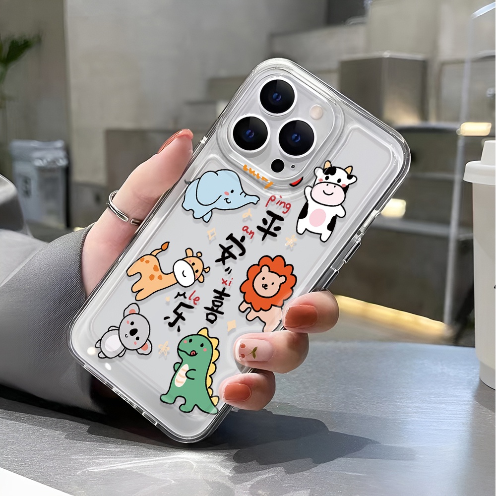 Ốp Điện Thoại Trong Suốt Chống Sốc Hình Khủng Long Cho iphone 14 pro max 11 13 12 7 8 Plus X XR XSMax
