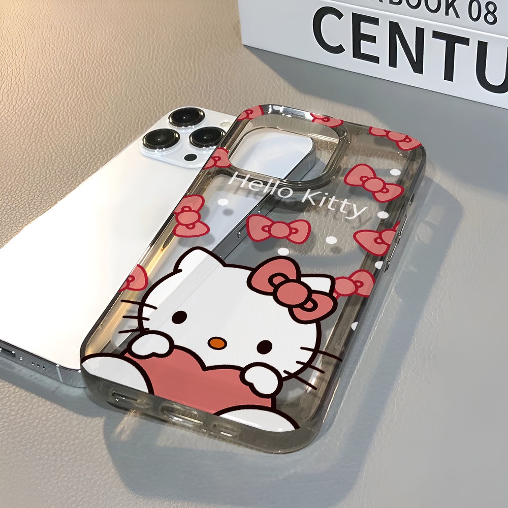 Ốp Điện Thoại Trong Suốt Họa Tiết Hello Kitty Dễ Thương Chống Sốc Cho iphone 14 pro max 11 13 12 7 8 Plus X XR XSMax