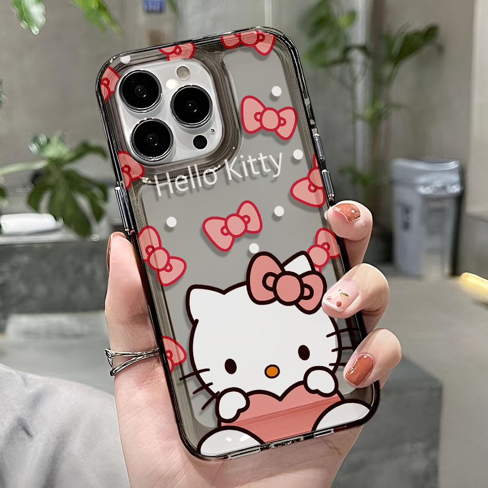 Ốp Điện Thoại Trong Suốt Họa Tiết Hello Kitty Dễ Thương Chống Sốc Cho iphone 14 pro max 11 13 12 7 8 Plus X XR XSMax