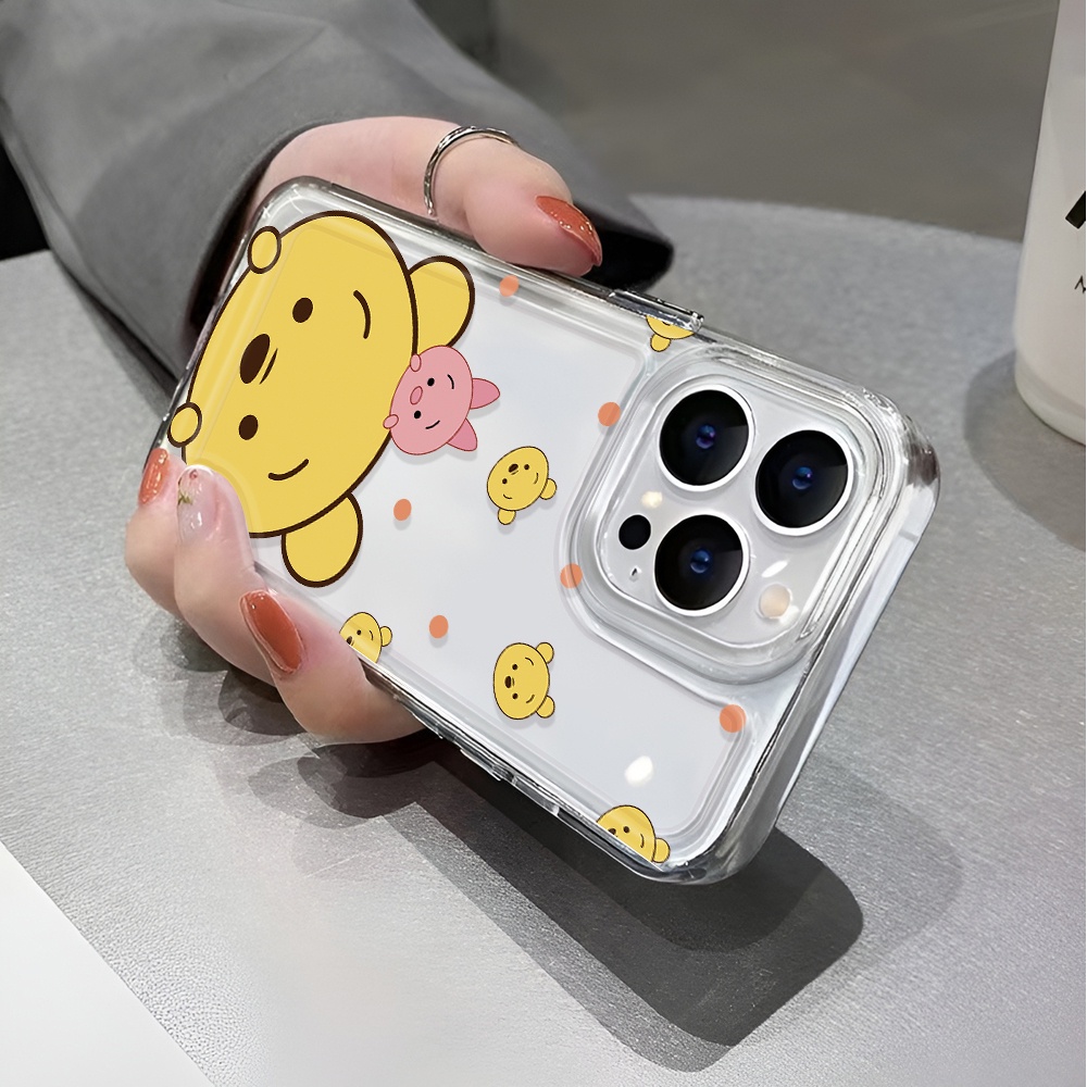 Ốp Điện Thoại Trong Suốt Họa Tiết Hoạt Hình Winnie the Pooh Chống Sốc Cho iphone 14 pro max 11 13 12 7 8 Plus X XR XSMax
