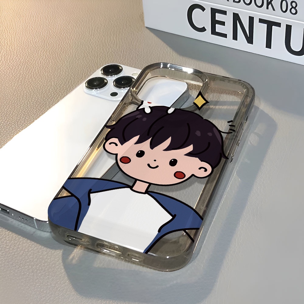 Ốp Điện Thoại Trong Suốt Chống Sốc In Hình Cậu Bé Không Gian Hoạt Hình Cho iphone 14 pro max 11 13 12 7 8 Plus X XR XSMax