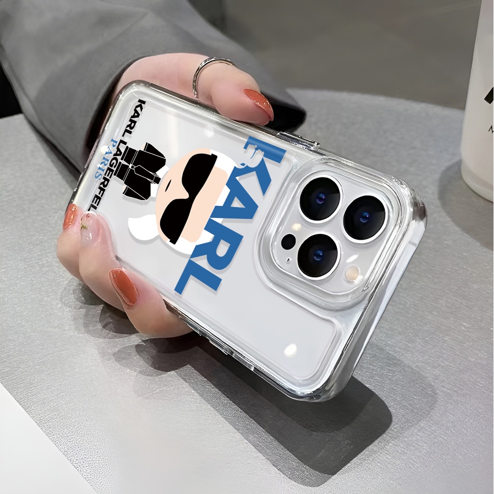 Ốp Điện Thoại Trong Suốt Chống Sốc In Hình Vũ Trụ KARL Lagerfeld Cho iphone 14 pro max 11 13 12 7 8 Plus X XR XSMax