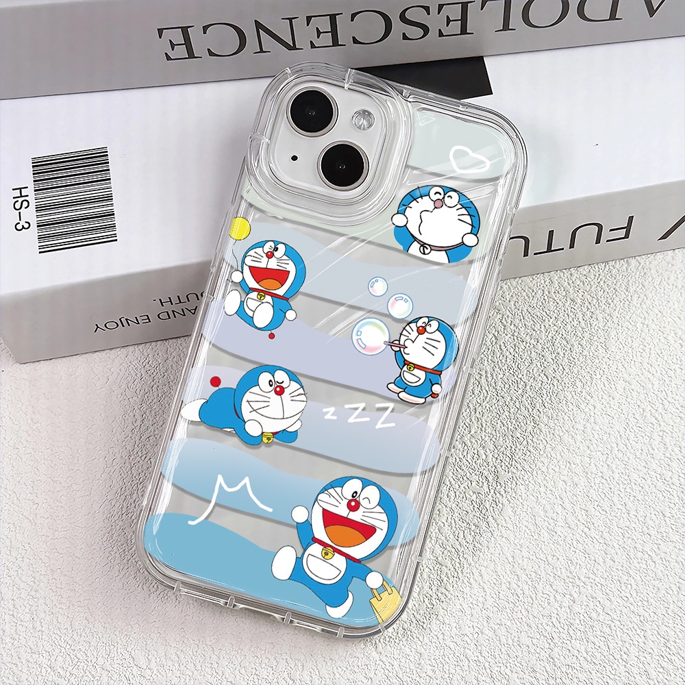 Ốp Điện Thoại Trong Suốt Họa Tiết Doraemon Chống Sốc Cho iphone 14 pro max 11 13 12 8 7 Plus XSMax X XR