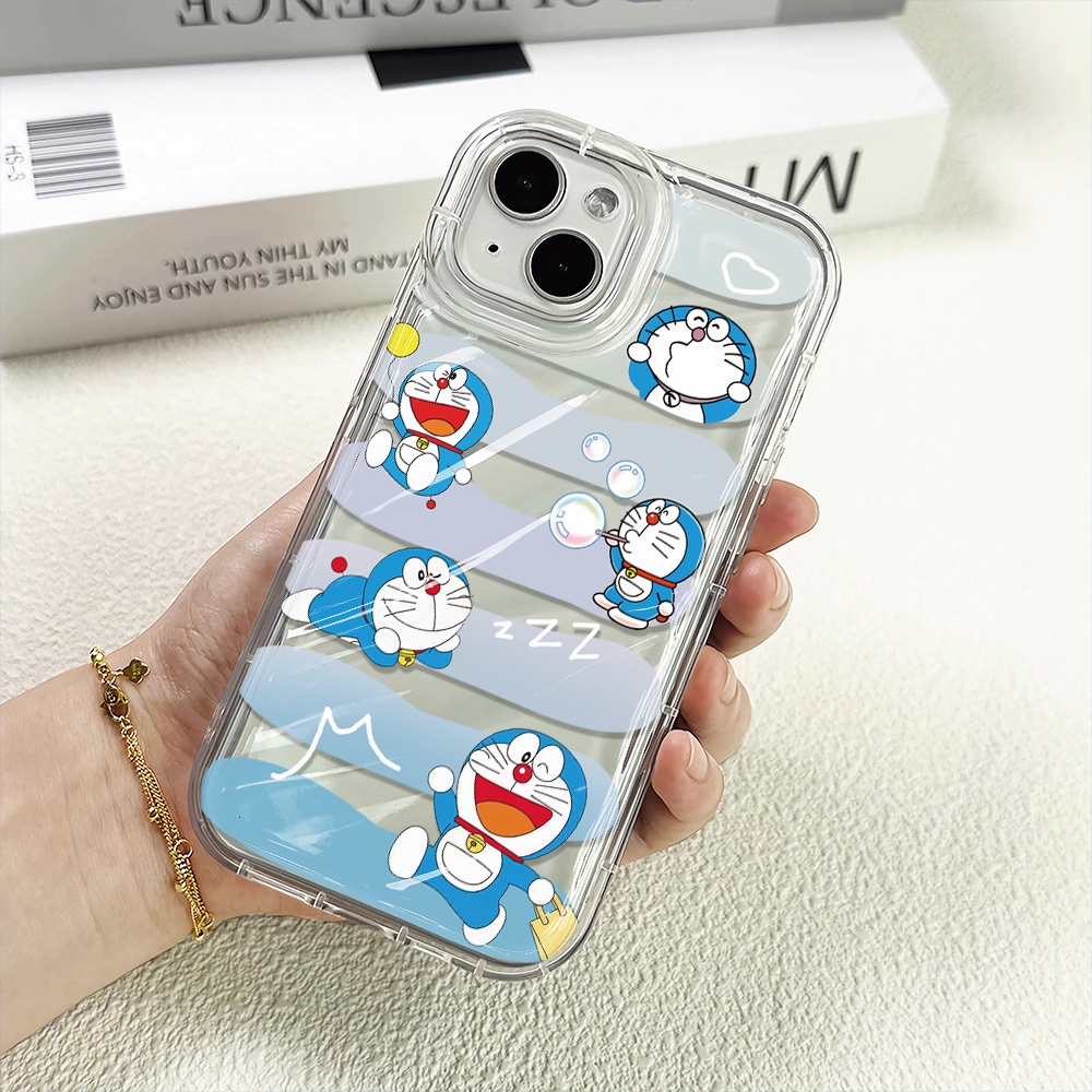 Ốp Điện Thoại Trong Suốt Họa Tiết Doraemon Chống Sốc Cho iphone 14 pro max 11 13 12 8 7 Plus XSMax X XR