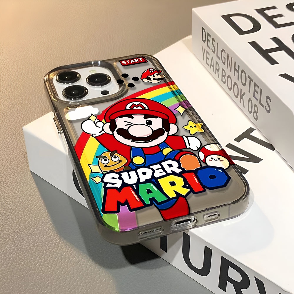 Ốp Điện Thoại Trong Suốt Chống Sốc In Hình Mario Cho iphone 14 pro max 11 13 12 7 8 Plus X XR XSMax