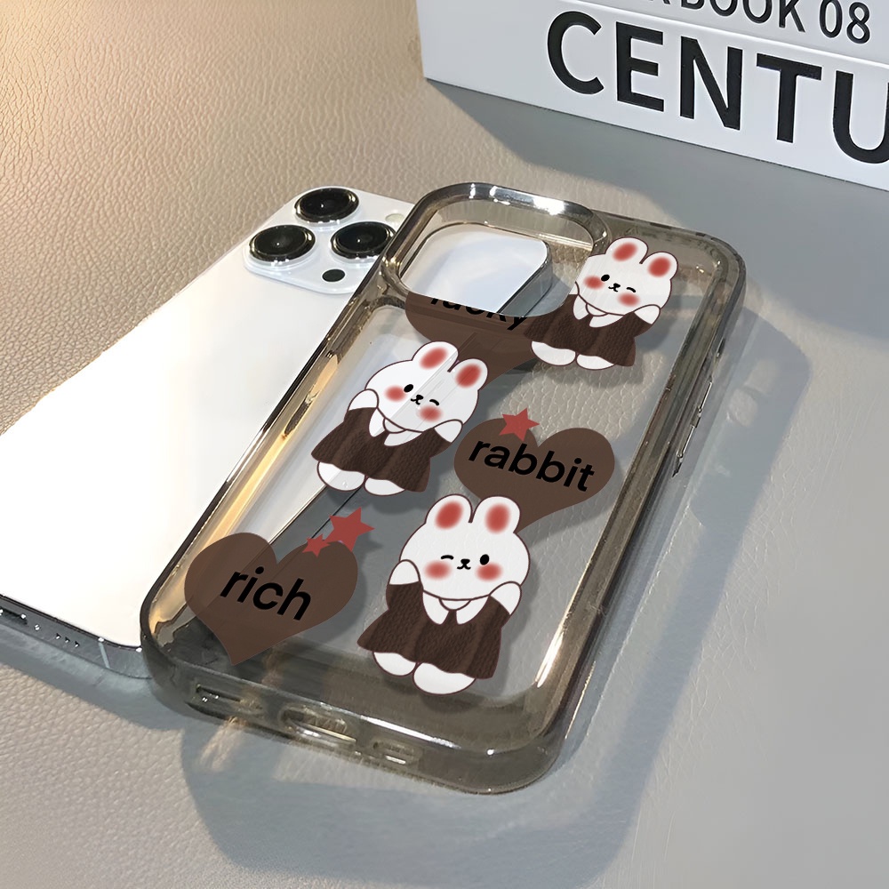 Ốp Điện Thoại Trong Suốt Chống Sốc In Hình Thỏ Hoạt Hình Cho iphone 14 pro max 11 13 12 7 8 Plus X XR XSMax