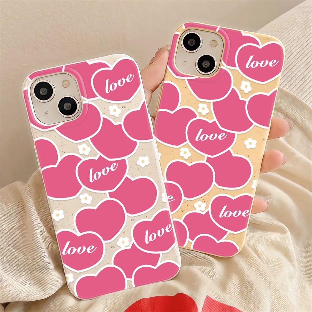 Ốp Điện Thoại Chống Sốc Họa Tiết Trái Tim Hoạt Hình Cho iphone 14 pro max 11 13 12 7 8 Plus X XR XSMax
