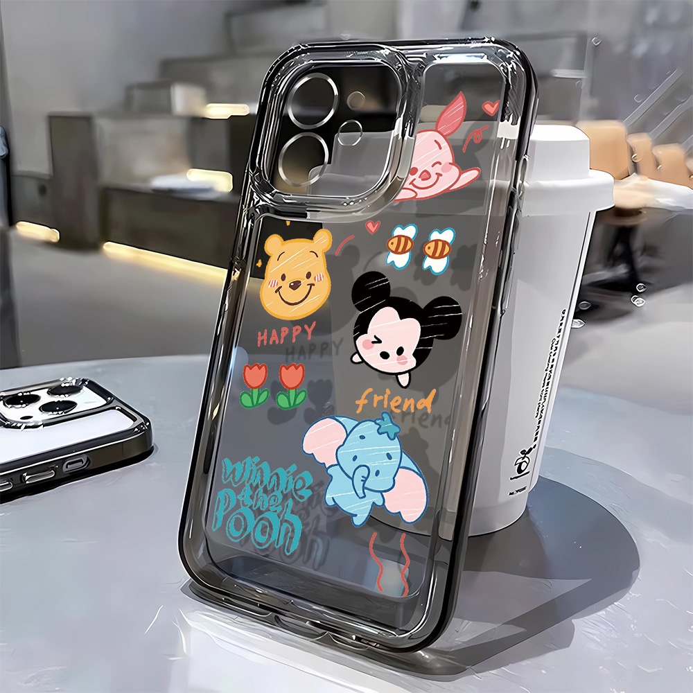 Trong Suốt Ốp Điện Thoại Silicon Dẻo In Hình mickey winnie pooh Cho iphone 15 pro max 11 14 12 13 7 8 plus x xr xsmax
