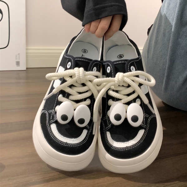 Giày thể thao thông thường dễ phối thoáng khí đế dày đầu to xấu xí giày sneaker nữ