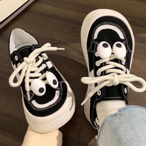 Giày thể thao thông thường dễ phối thoáng khí đế dày đầu to xấu xí giày sneaker nữ