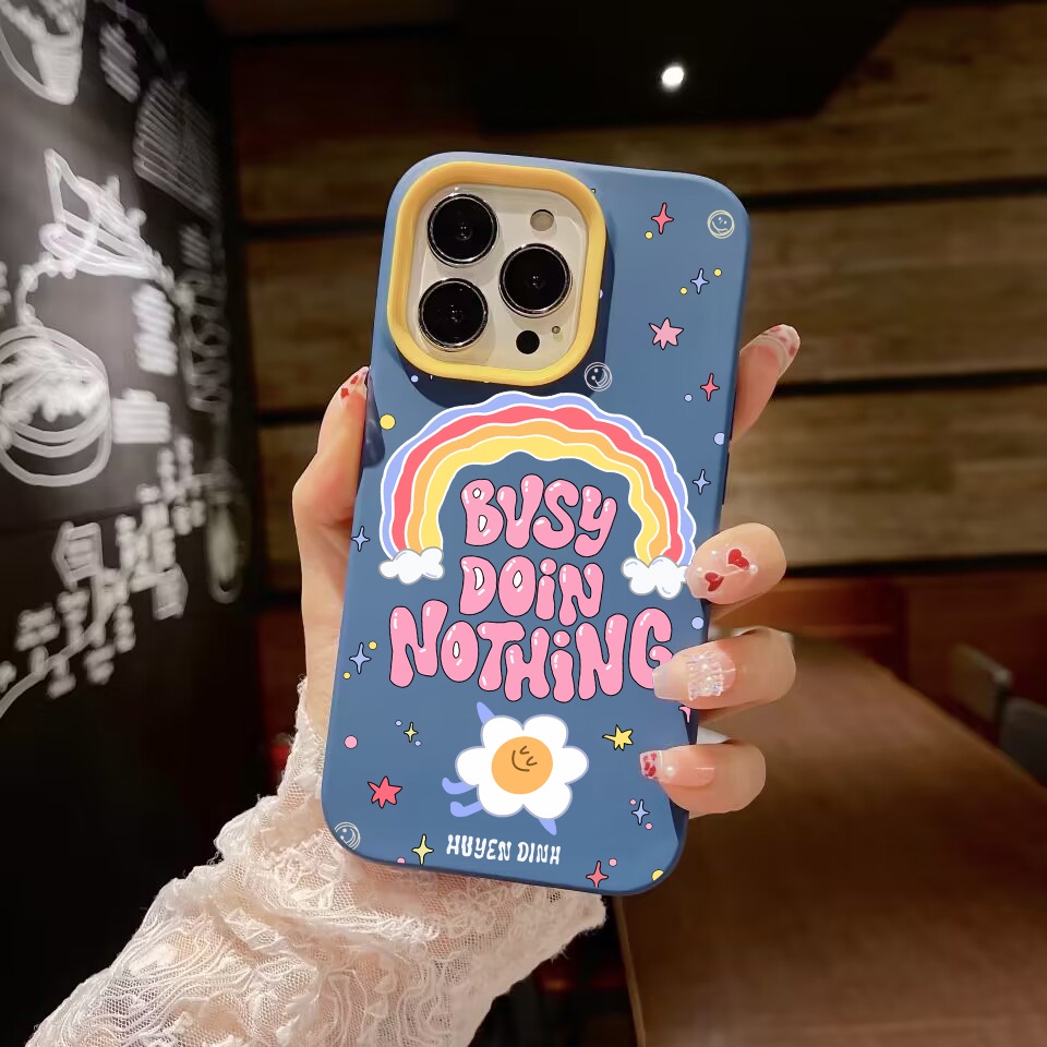 Ốp Điện Thoại silicon Dẻo Hình Hoa Cầu Vồng 3 Trong 1 Cho iPhone 14Promax 13 12 11 7Plus 7 X Xs Max XR