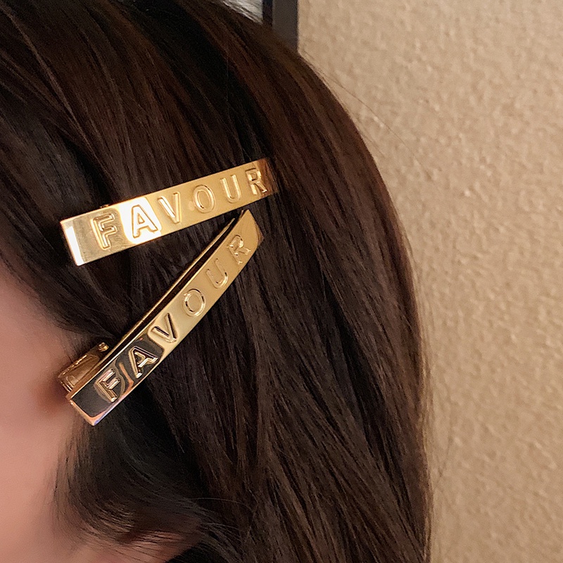 Kẹp Tóc Kim Loại Hình Chữ Cái Thời Trang Cho Nữ