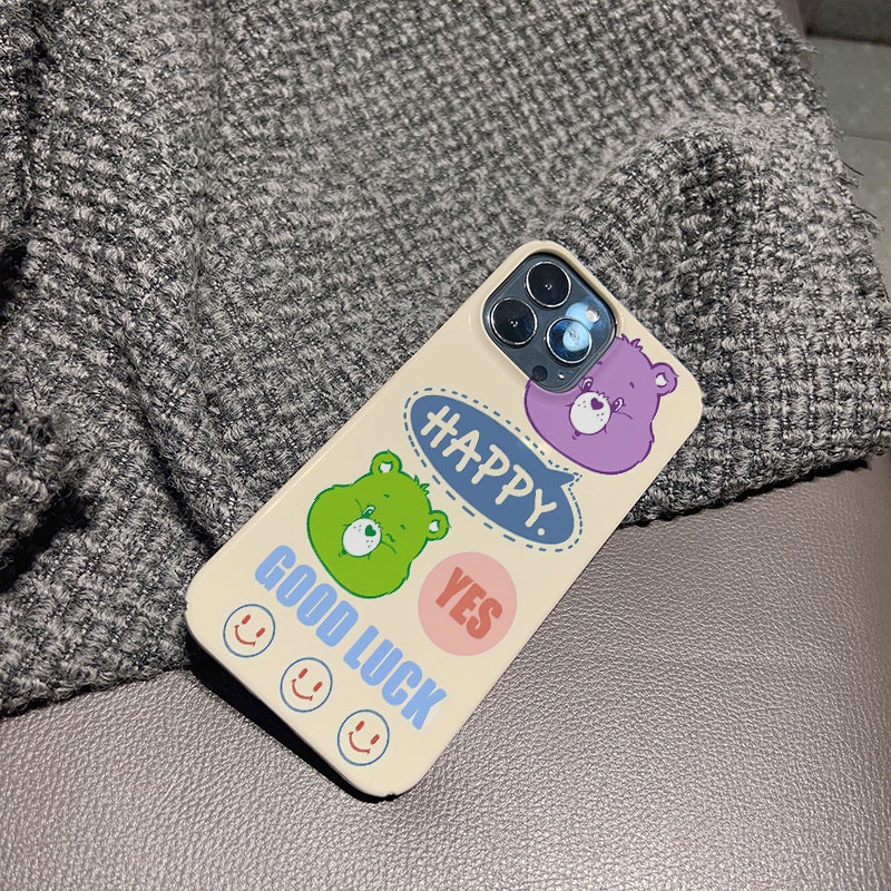 Ốp Điện Thoại Cứng Hình Gấu Dễ Thương Cho iphone 14promax 11 13 12 7Plus 8 X XS Max