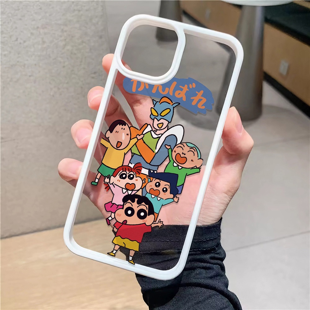 Ốp Điện Thoại Acrylic Cứng Trong Suốt In Hình Cậu Bé Bút Chì Shin Chan Cho iphone 14promax 11 13 12 7Plus 8 X XS Max