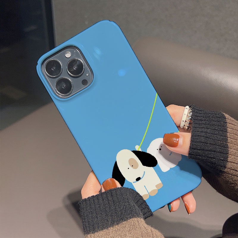 Ốp Điện Thoại Cứng Hình Cún Bông Dễ Thương Cho iphone 14promax 11 13 12 7Plus 8 X XS Max