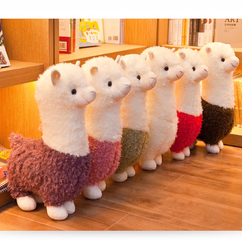 HYC Humey Búp Bê Nhồi Bông Hình Lạc Đà Alpaca 6 Màu Mềm Mại Trang Trí Nhà Cửa / Văn Phòng / Làm Quà Tặng Giáng Sinh 25cm