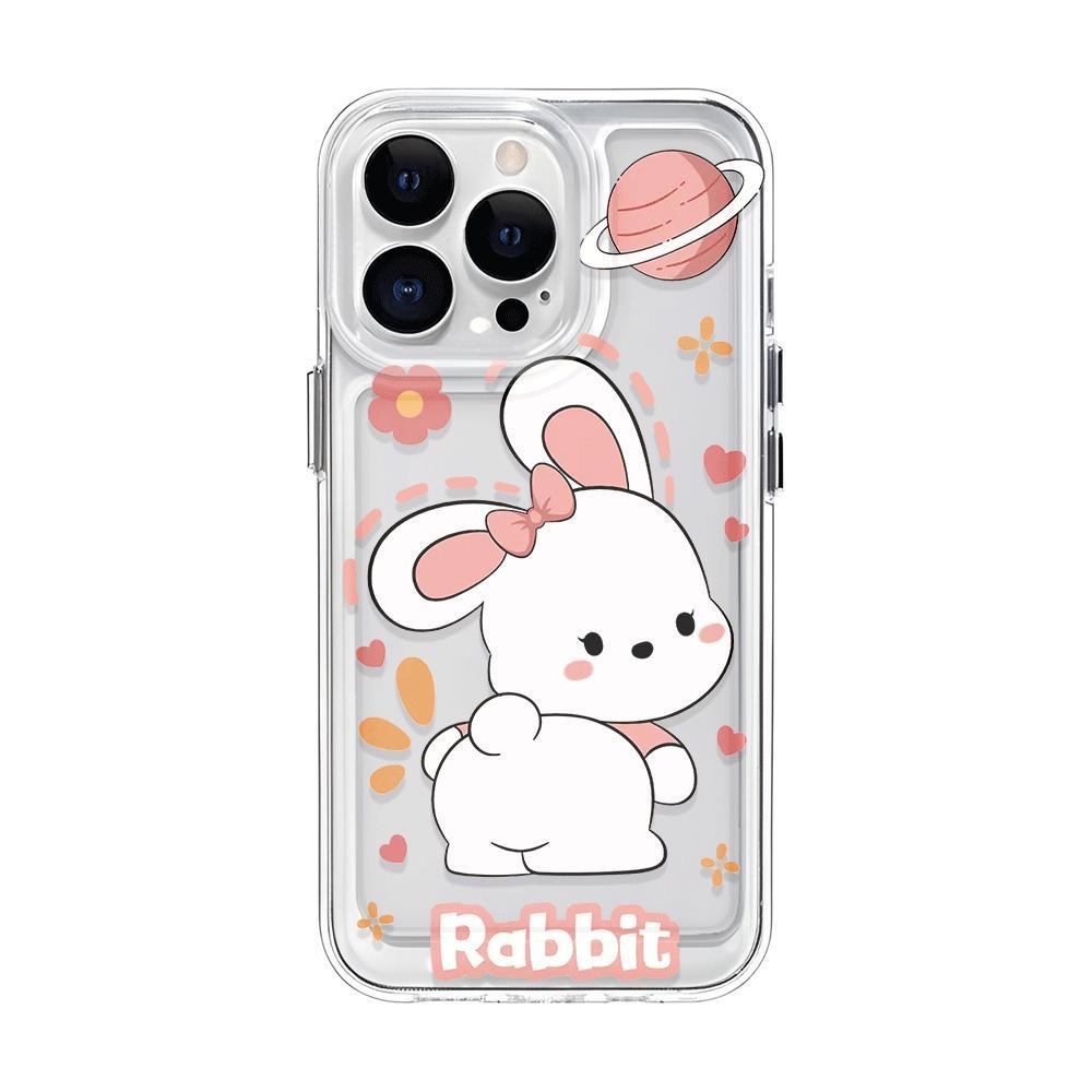 Ốp Điện Thoại Trong Suốt Hình Mông Thỏ Cho iphone 14promax 13 12 11 7Plus 7 8 Plus X XR XSMax