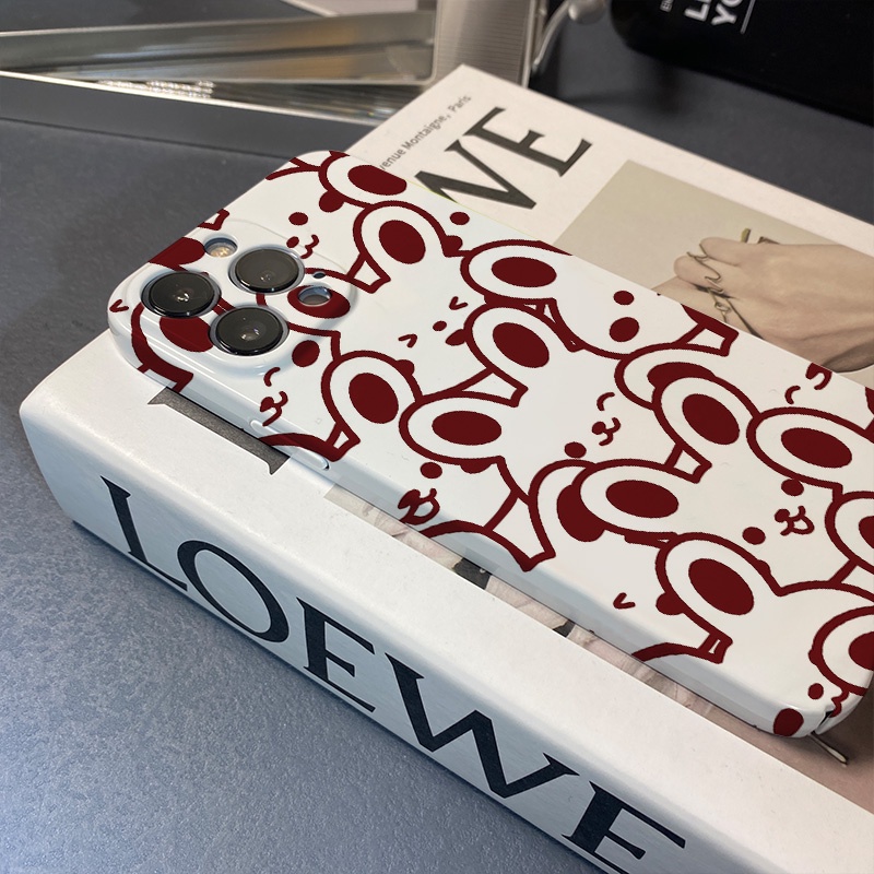 Ốp Điện Thoại Cứng Chống Sốc Hình Thỏ Dễ Thương Cho iphone 14promax 11 13 12 7Plus 8 X XS Max