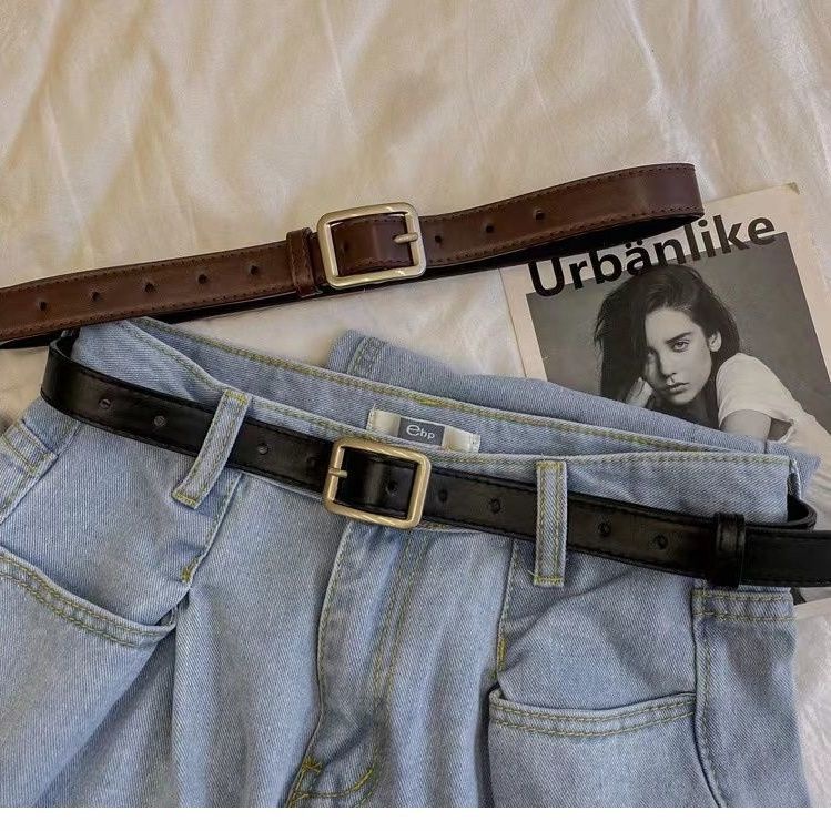 Thắt Lưng Mỏng Có Khóa Cài Phong Cách Hàn Quốc Cổ Điển Dễ Phối Đồ Hàng Mới Dành Cho Học Sinh Nam Nữ