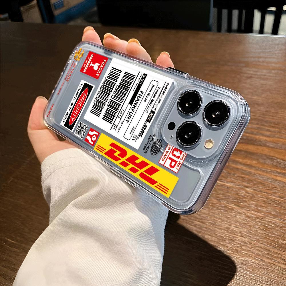 Ốp Điện Thoại Trong Suốt Họa Tiết DHL Chống Sốc Cho iphone 14 pro max 11 13 12 7Plus 7 8 Plus X XR XSMax