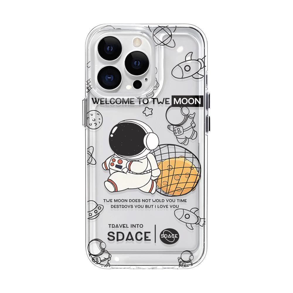 Ốp Điện Thoại Trong Suốt Chống Sốc In Hình Phi Hành Gia Cho iphone 14 pro max 11 13 12 7Plus 7 8 X XR XSMax