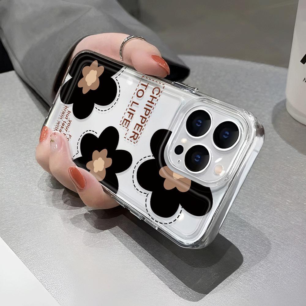 Ốp Điện Thoại Trong Suốt Chống Sốc In Họa Tiết Hoa Cho iphone 14 pro max 11 13 12 7Plus 7 8 X XR XSMax