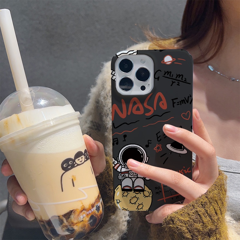 Ốp Điện Thoại Cứng In Hình Phi Hành Gia Công Thức Cho iphone 14promax 11 13 12 7Plus 8 X XS Max