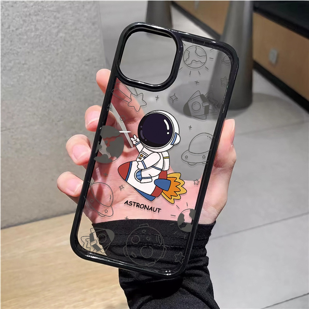 Ốp Điện Thoại Cứng Trong Suốt Họa Tiết Phi Hành Gia Dành Cho iphone 14 pro Max 11 13 12 7Plus 8 X XS Max