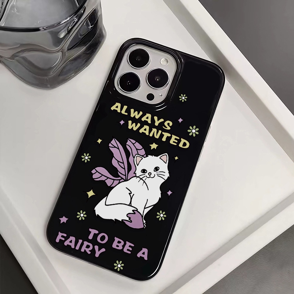 Ốp Điện Thoại Silicone TPU Mềm Bóng In Hình Mèo Ngồi Cho iphone 14promax 11 13 12 7Plus 8 X XS Max