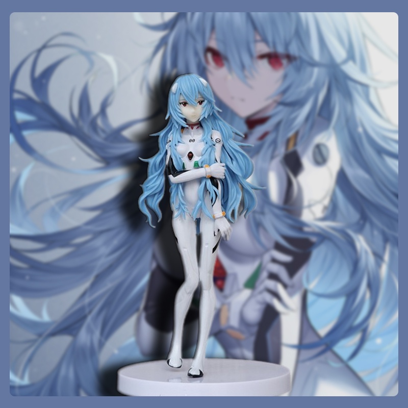 Mô Hình Nhân Vật Ayanami Rei Tóc Dài 17cm Bằng PVC