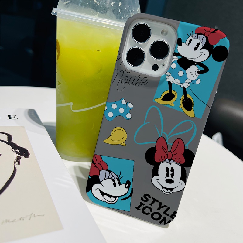Ốp Điện Thoại Cứng Họa Tiết Hoạt Hình Mickey Dễ Thương Chống Sốc Cho iphone 14 pro Max 11 13 12 7Plus 8 X XS Max