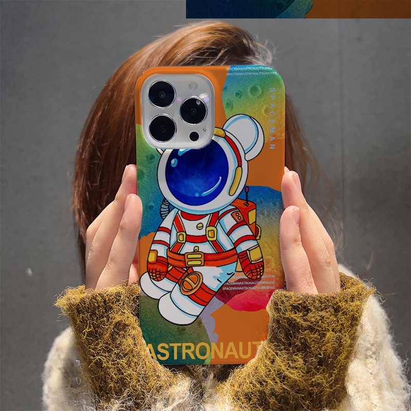 Ốp Điện Thoại Cứng Chống Sốc In Hình Phi Hành Gia Cho iphone 14 pro Max 11 13 12 7Plus 8 X XS Max