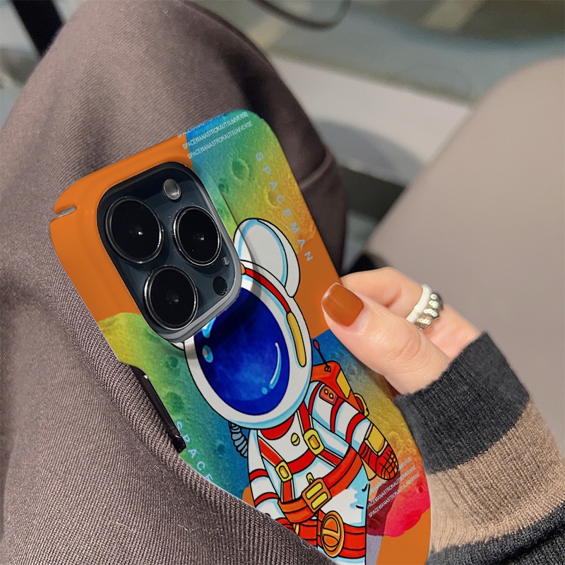 Ốp Điện Thoại Cứng Chống Sốc In Hình Phi Hành Gia Cho iphone 14 pro Max 11 13 12 7Plus 8 X XS Max