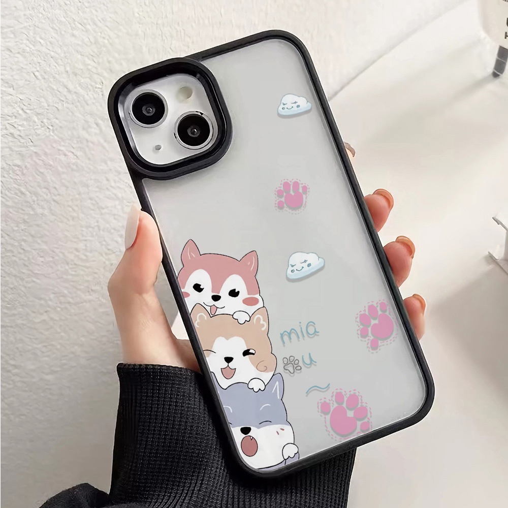 Ốp Điện Thoại Nhựa Acrylic Cứng Trong Suốt In Hình Mèo Hoạt Hình Cho iphone 14 pro Max 11 13 12 7Plus 8 X XS Max