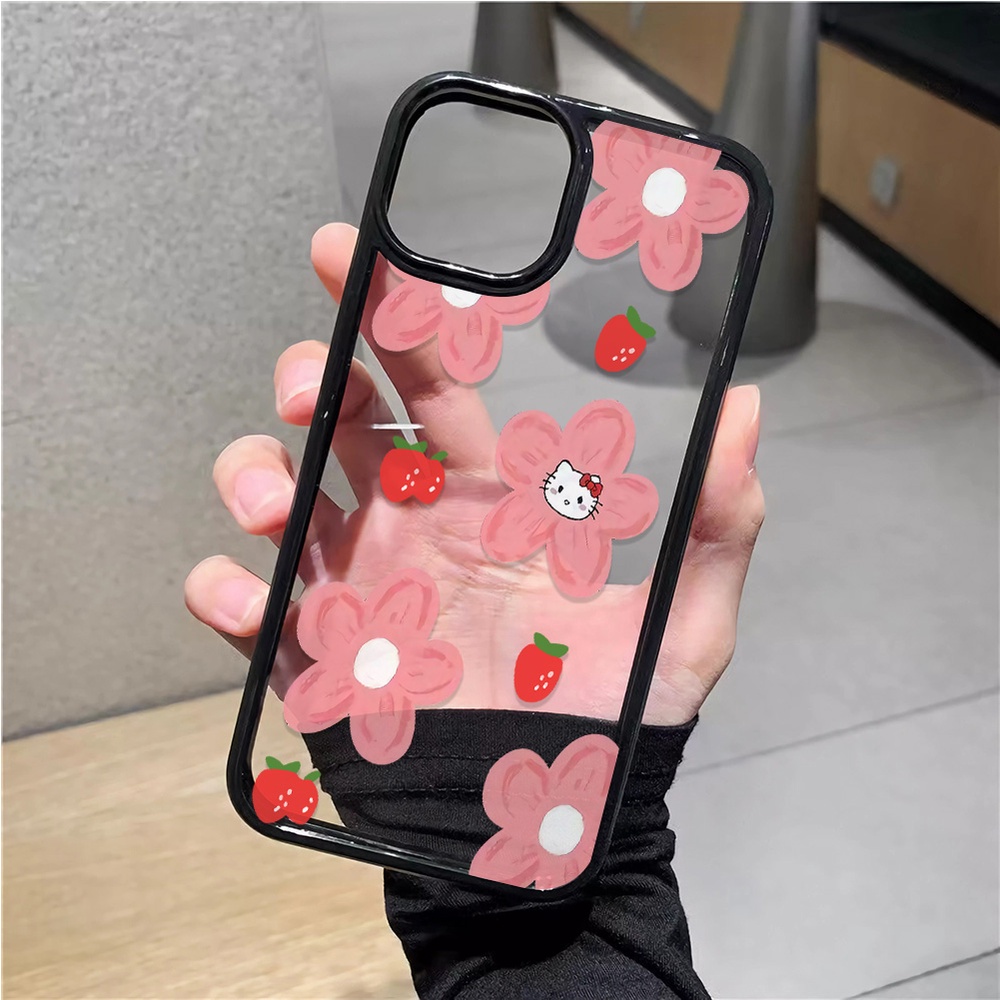 Ốp Điện Thoại Nhựa Acrylic Cứng Trong Suốt Hình Hello Kitty Cho iphone 14 pro Max 11 13 12 7Plus 8 X XS Max